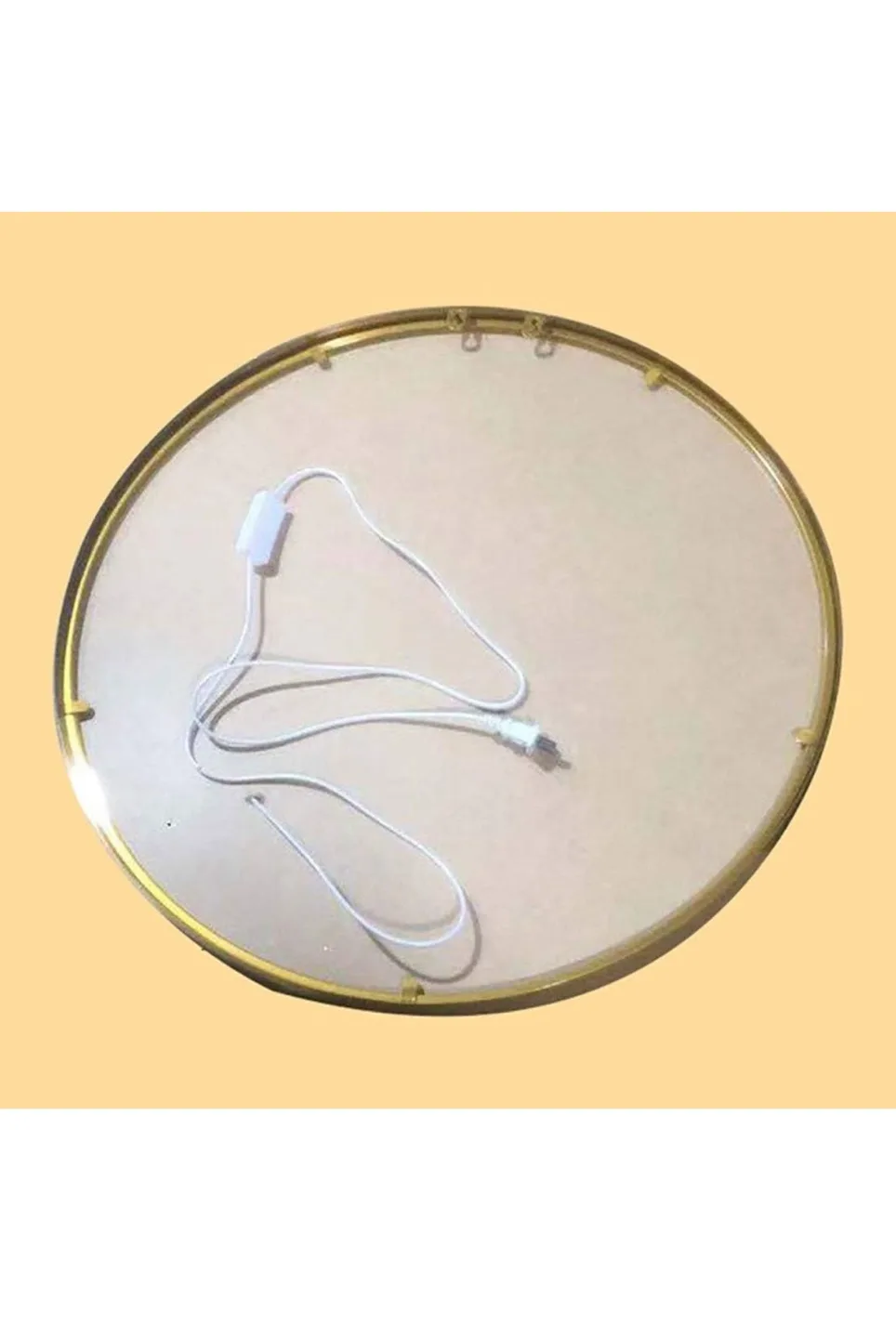 Round LED Bathroom Mirror with Black Frame image indicator(3)