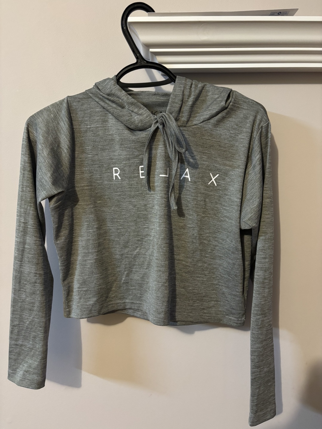 Grey Cropped Hoodie - RELAX