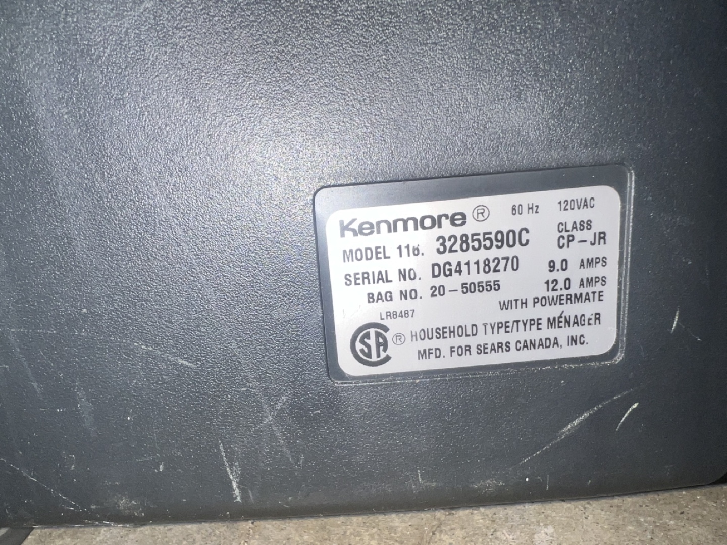 Kenmore WhisperTone 120 Vacuum Cleaner - photo 4