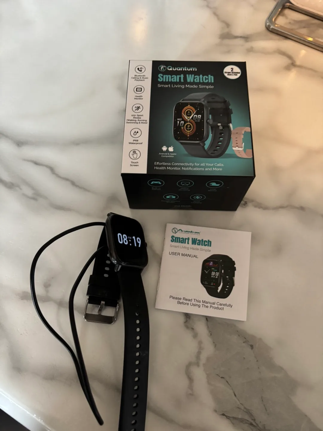 Quantum Smart Watch - Black thumbnail