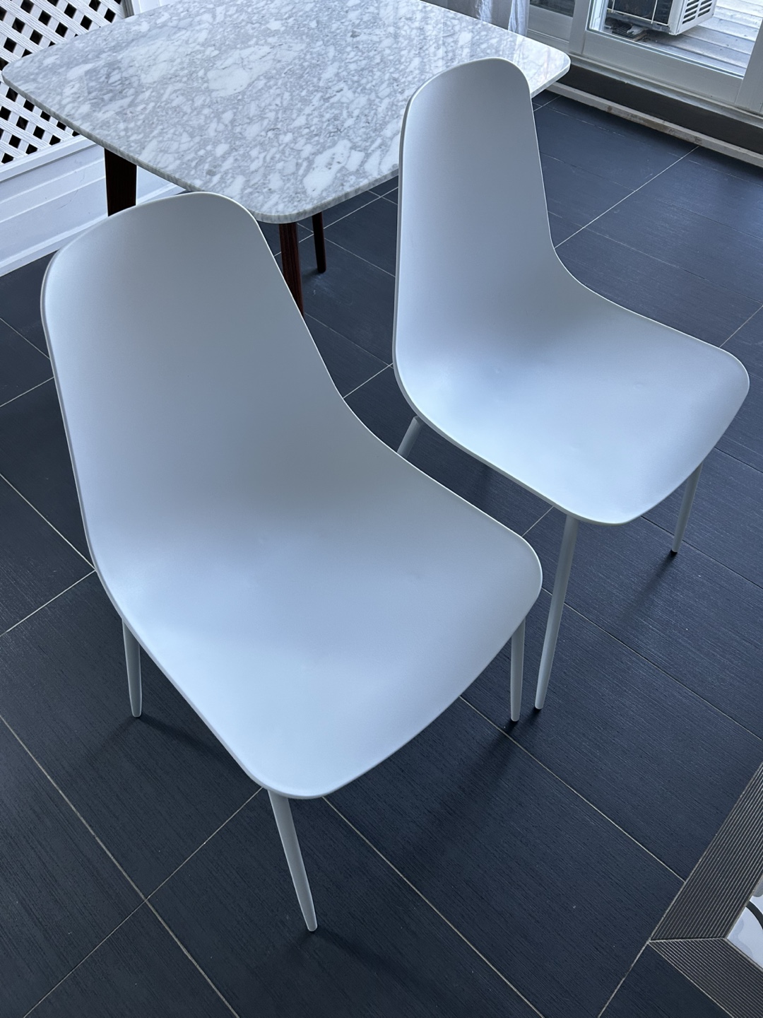 Pair of Article Svelti Dining Chairs - Pure White
