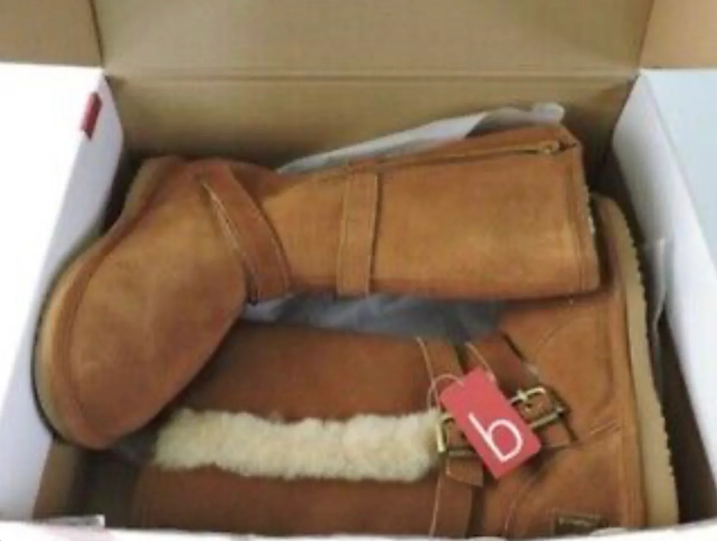 BioTime Women's Tan Suede Buckle Boots - Size 8 image indicator(2)