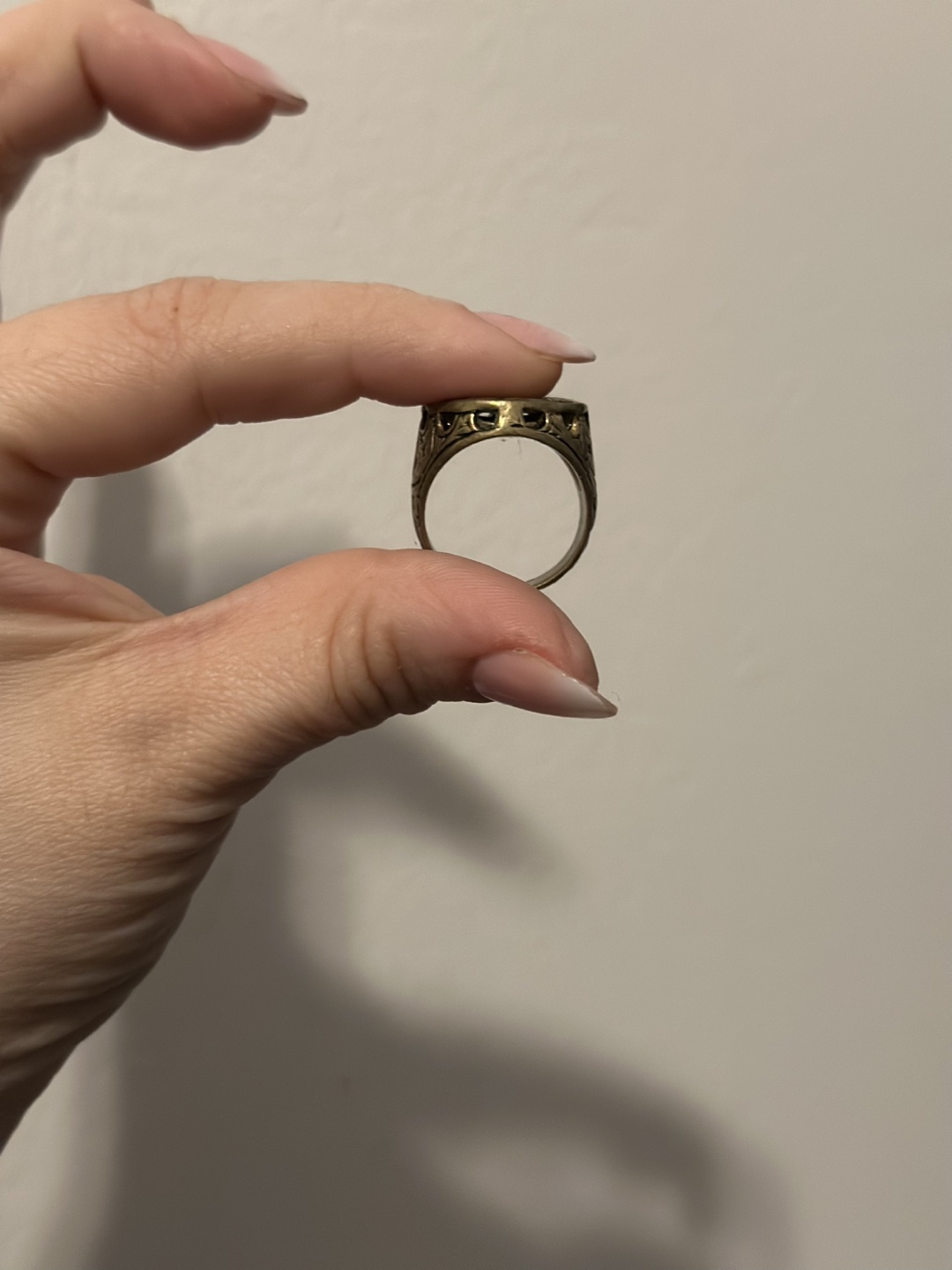 Gold Statement Ring Filigree Design - photo 3