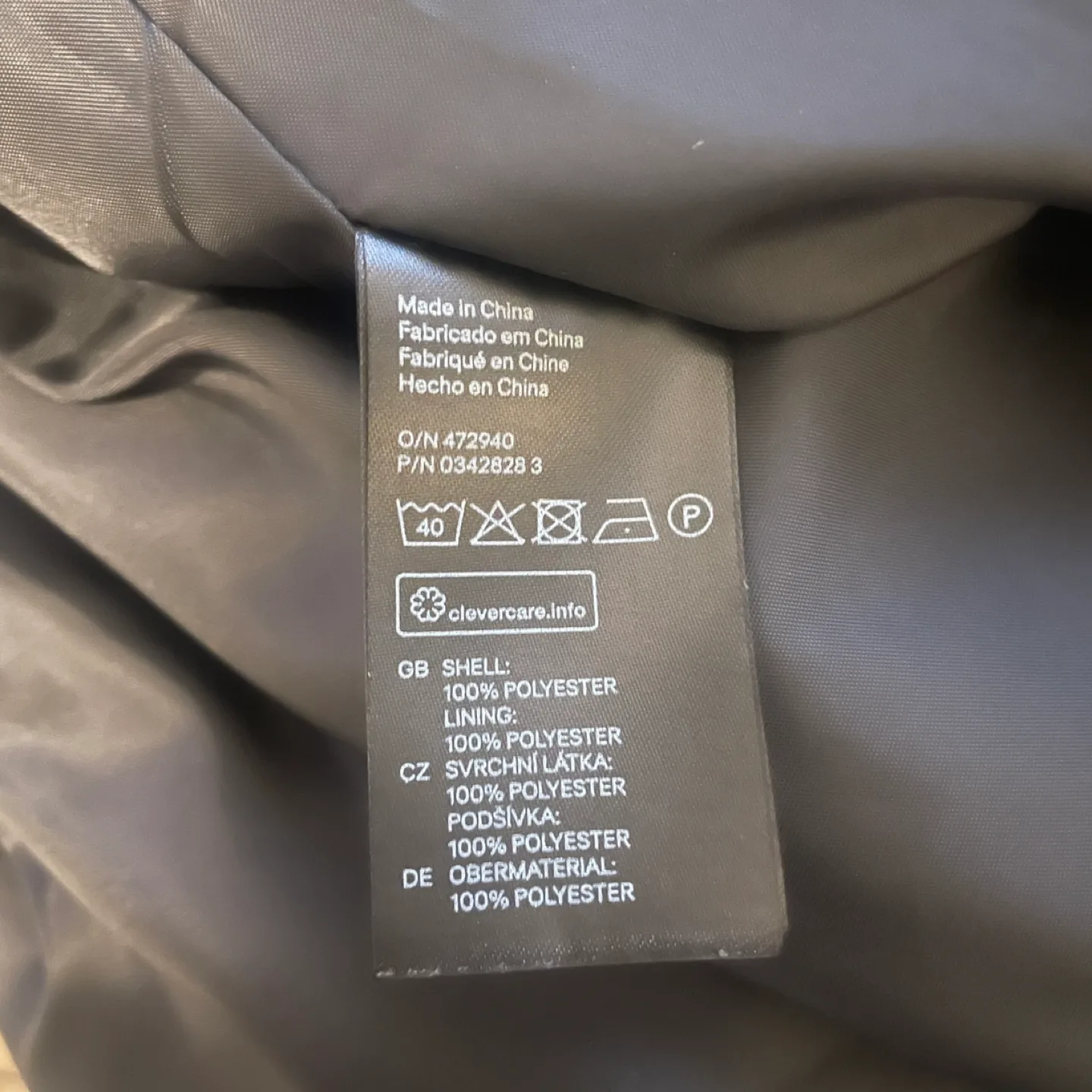 H&M White Black Patterned Coat Size 2 image indicator(7)