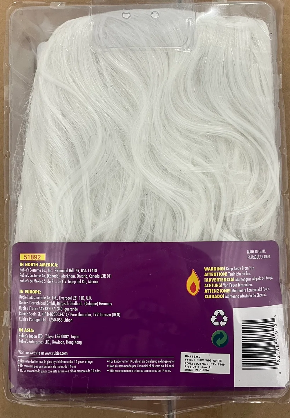 Rubie's Chic White Wig - Deluxe Quality, Washable image indicator(2)