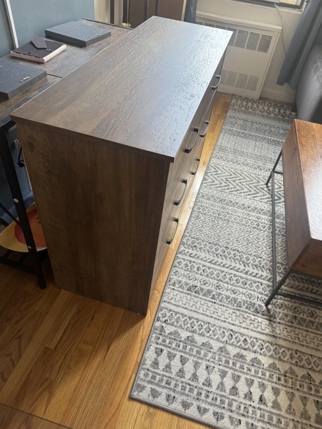 6-Drawer Wood Dresser - Rustic Brown - photo 2