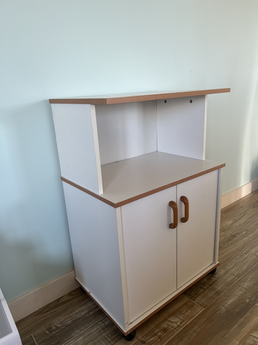 Microwave Stand/Kitchen Cabinet w Wheels - photo 2