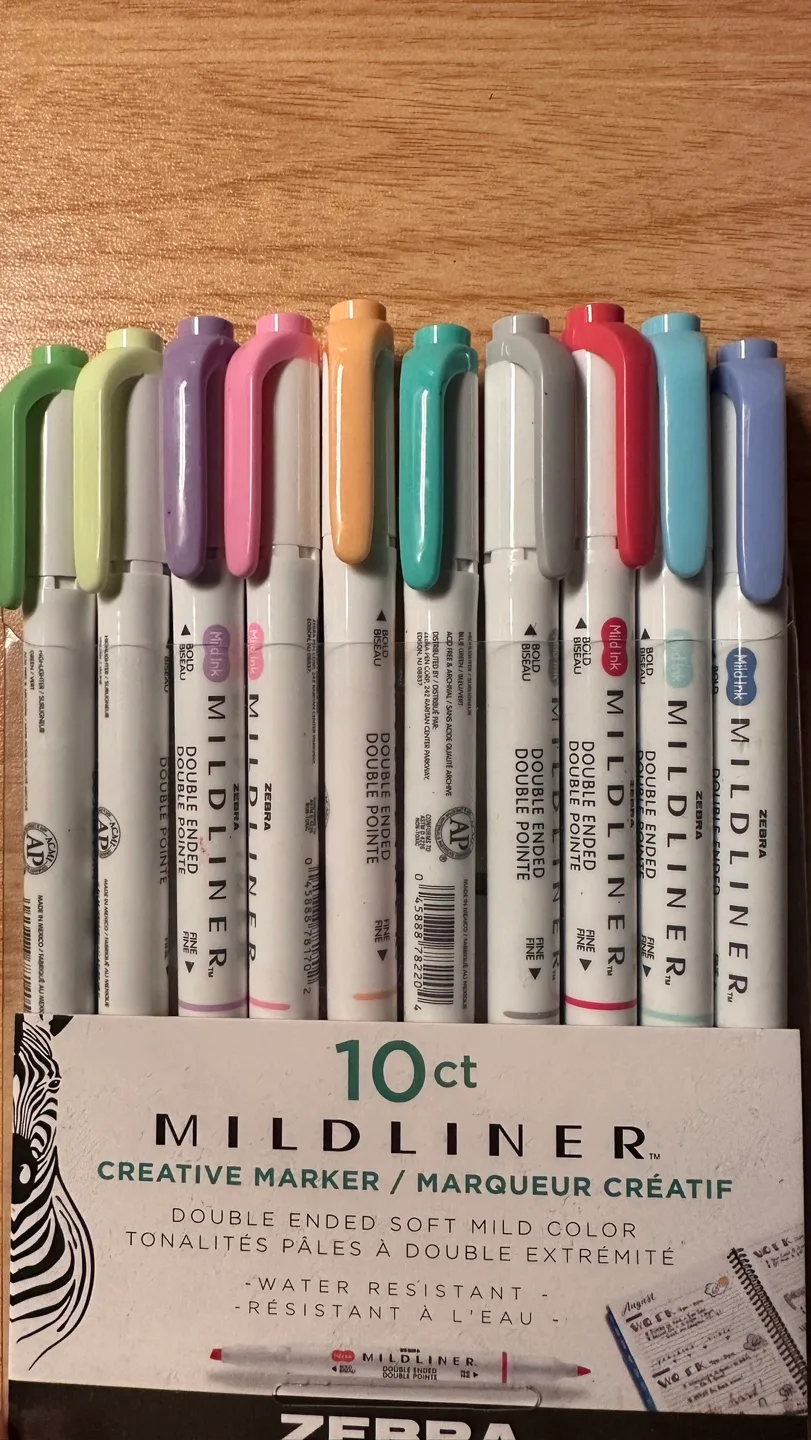 Zebra Mildliner Double Ended Highlighters - 10 Pack thumbnail