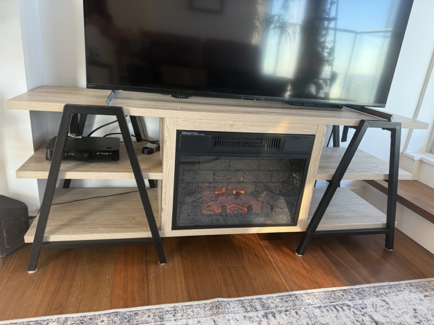TV Stand with Electric Fireplace