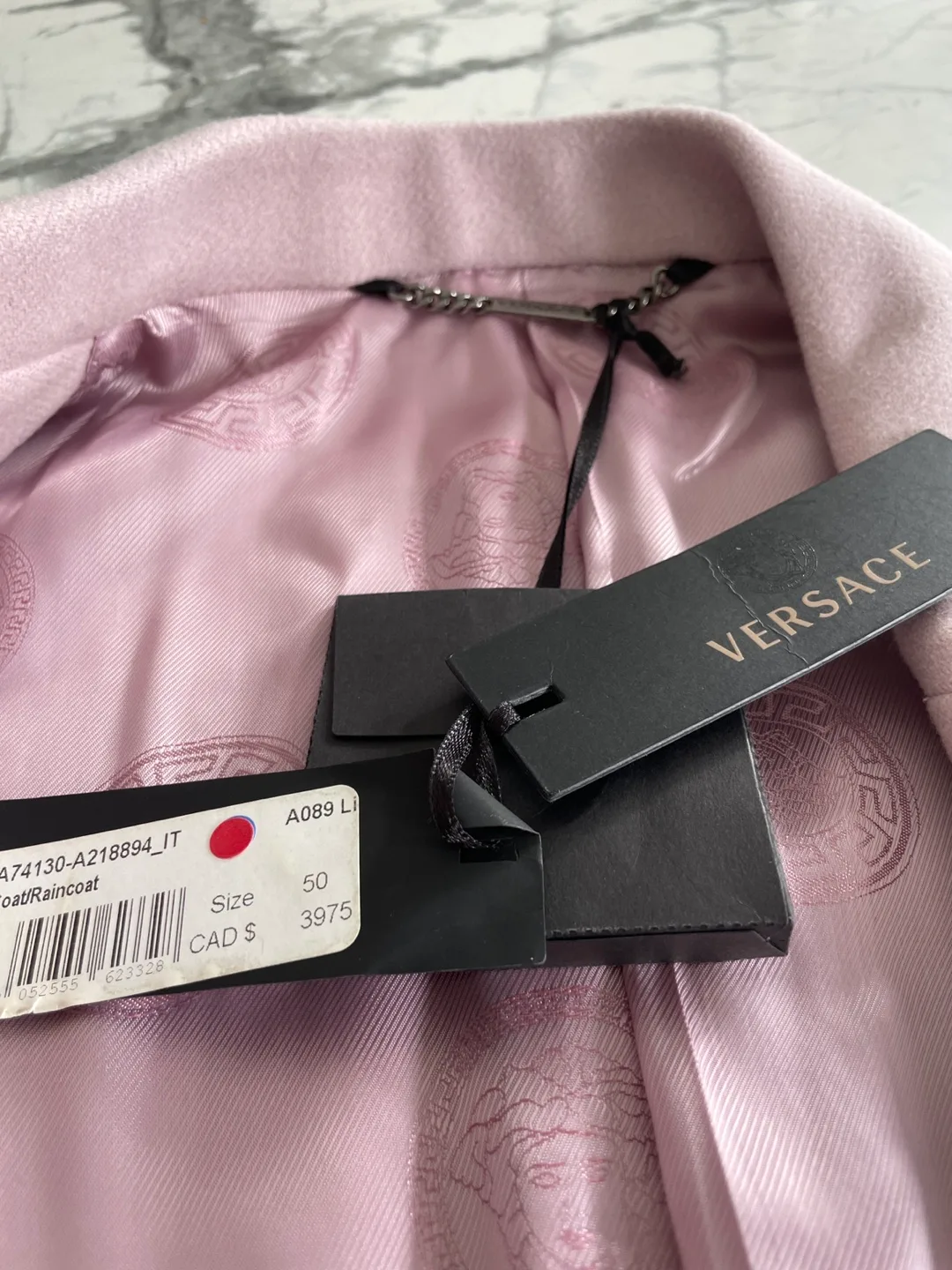 Versace Pink Coat Size 50 image indicator(3)