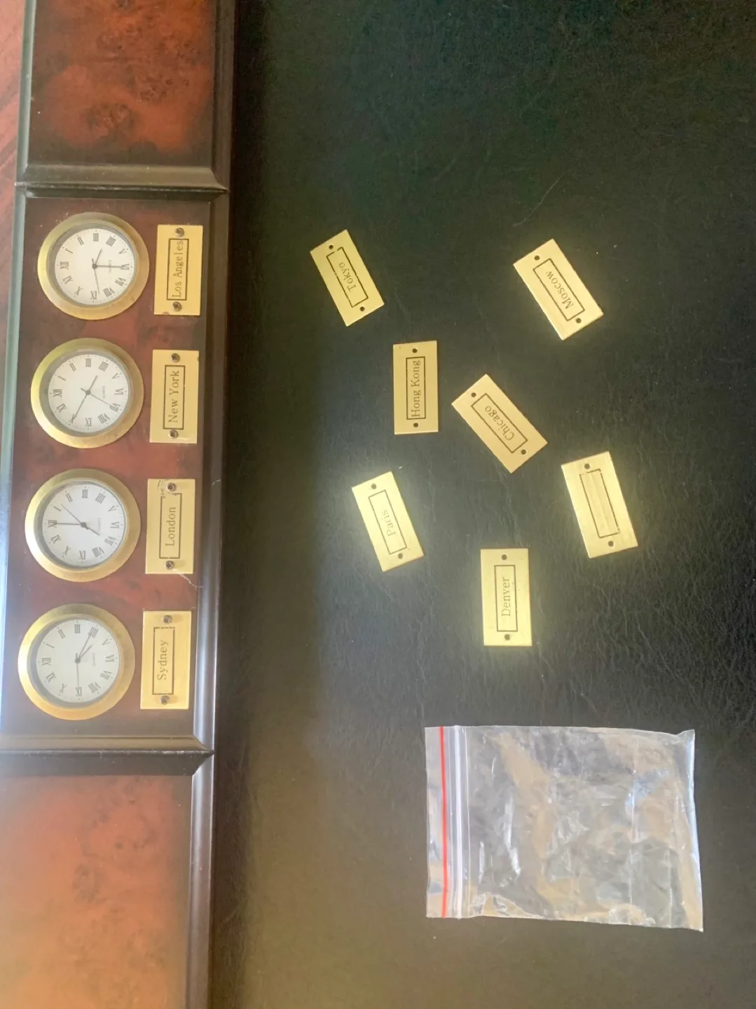 Executive Desk Blotter with World Clocks image indicator(4)