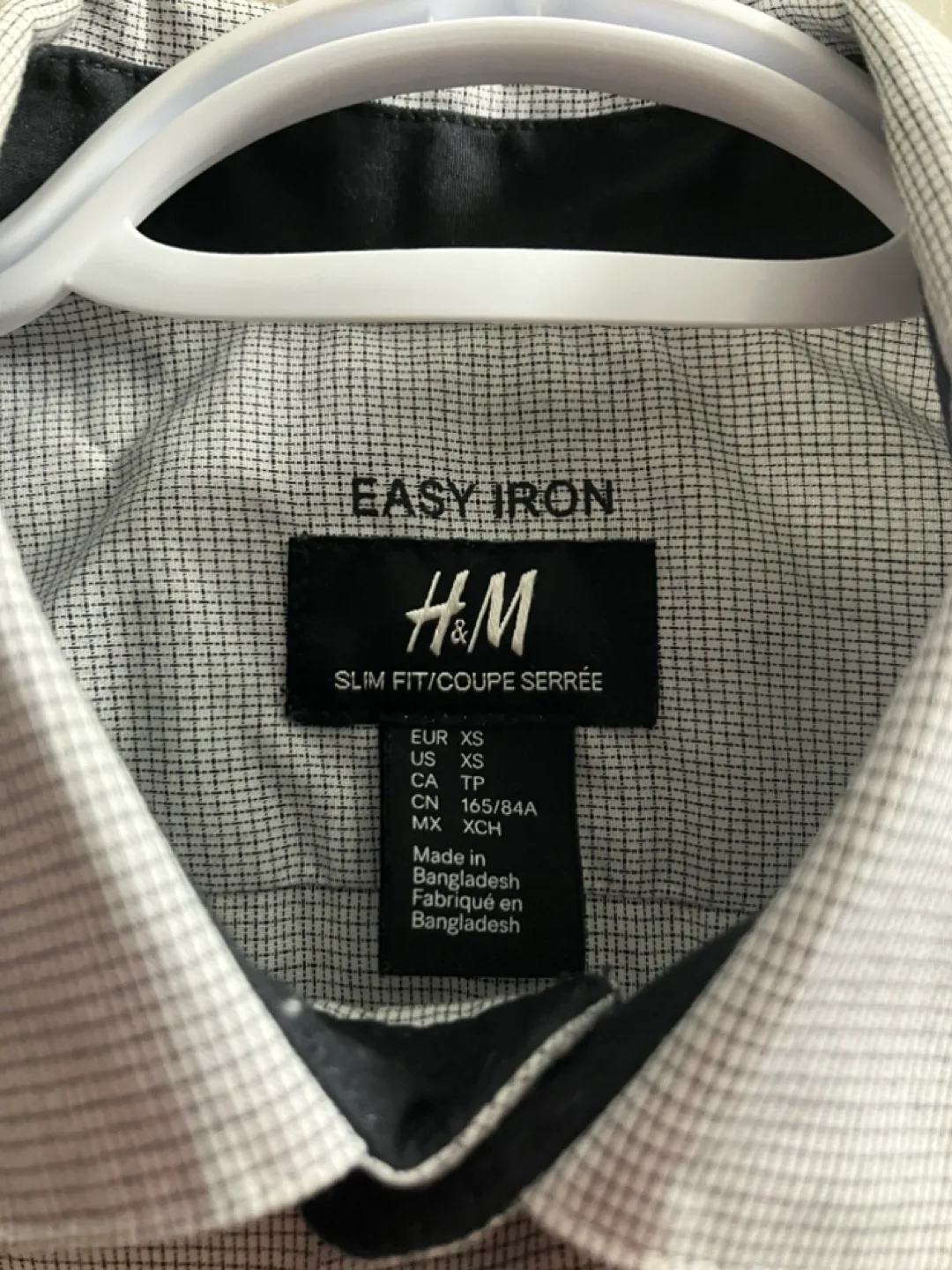 Men's H&M Easy Iron Slim Fit Dress Shirt - Size XS image indicator(2)