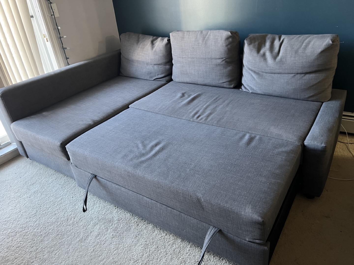 IKEA FRIHETEN Corner Sofa Bed - Grey