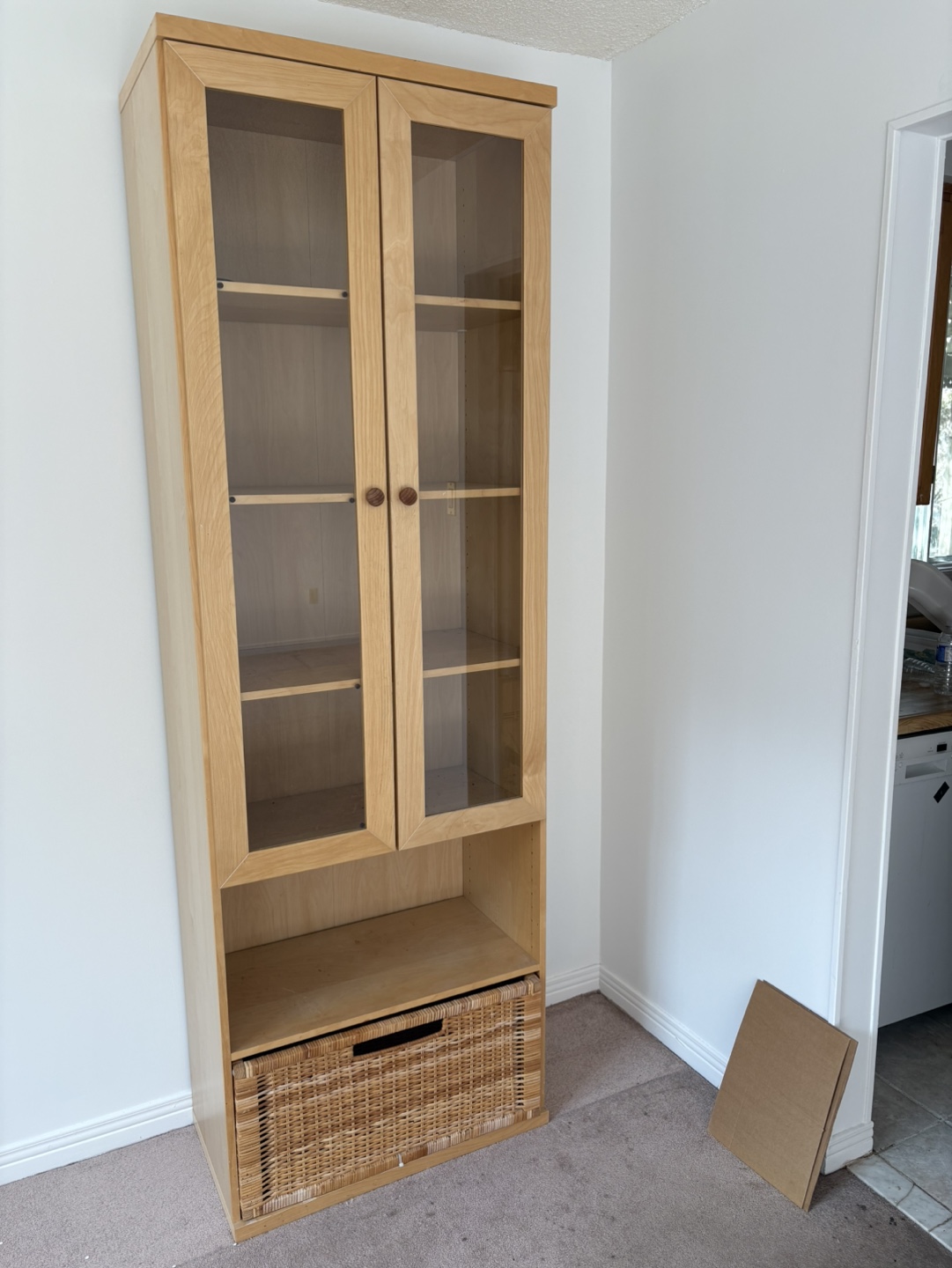IKEA Bond Cabinet with Wicker Basket