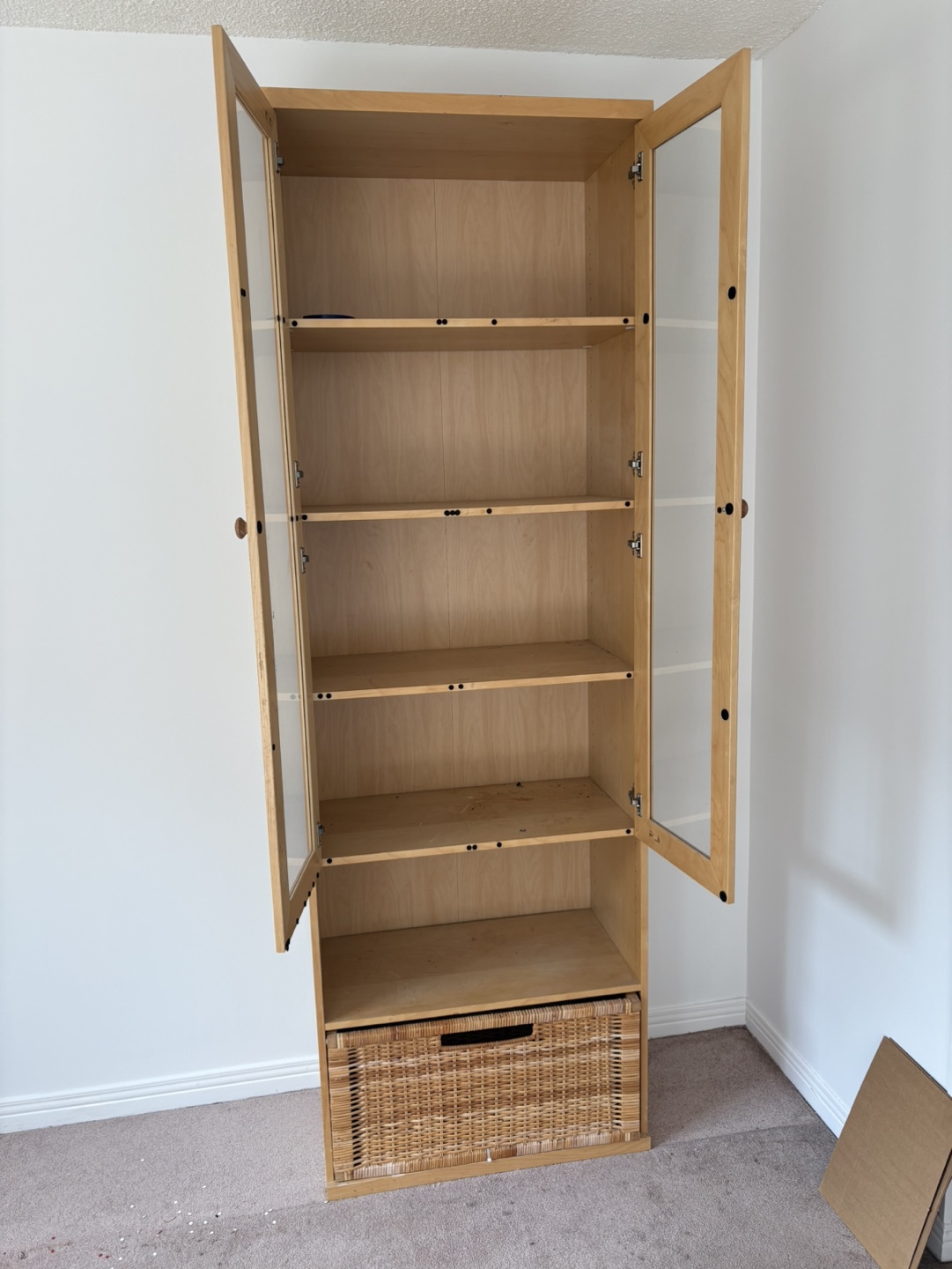 IKEA Bond Cabinet with Wicker Basket - photo 2