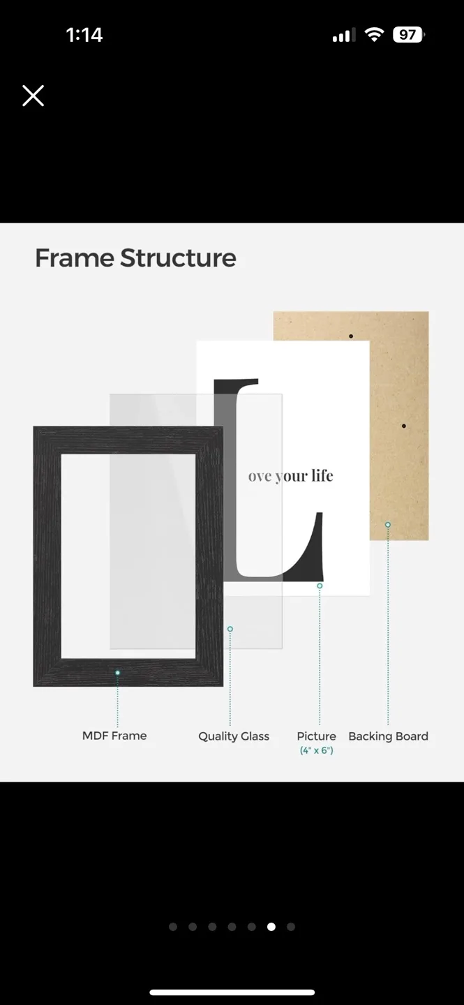 Nine-Photo Collage Frame - Black MDF #freecycle image indicator(4)