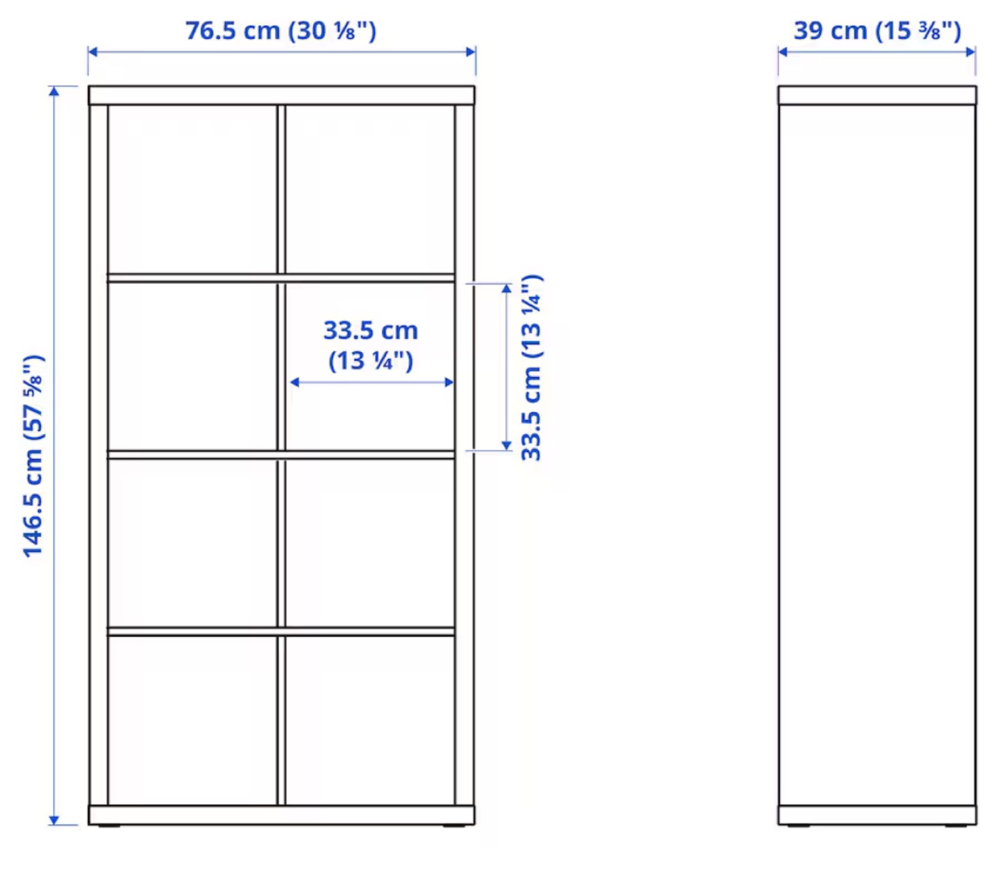 IKEA Kallax 8 Cube Shelving Unit with Storage Boxes - photo 4
