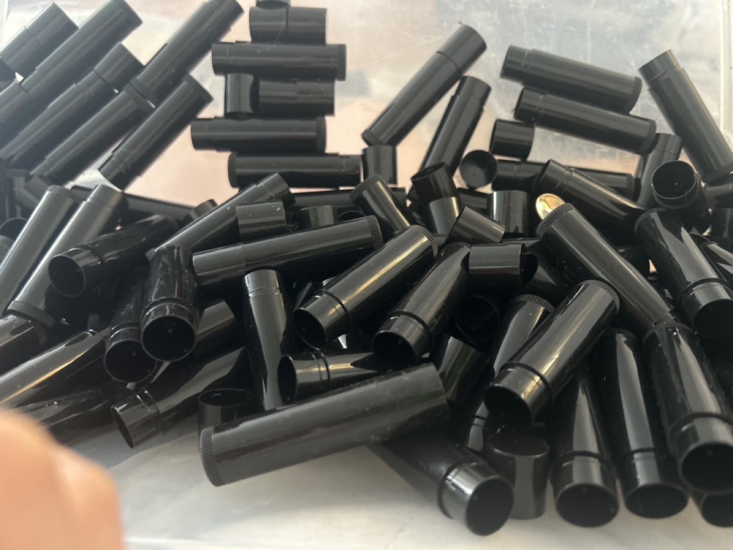Bulk Lot of Black Lip Balm Tubes