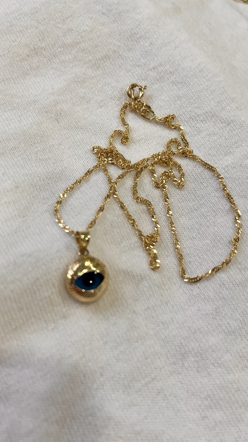 Gold Evil Eye Necklace - photo 2