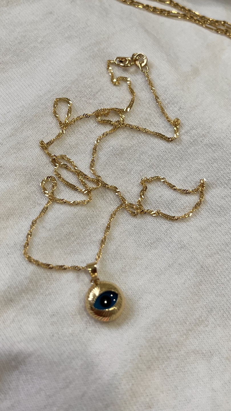 Gold Evil Eye Necklace - photo 4