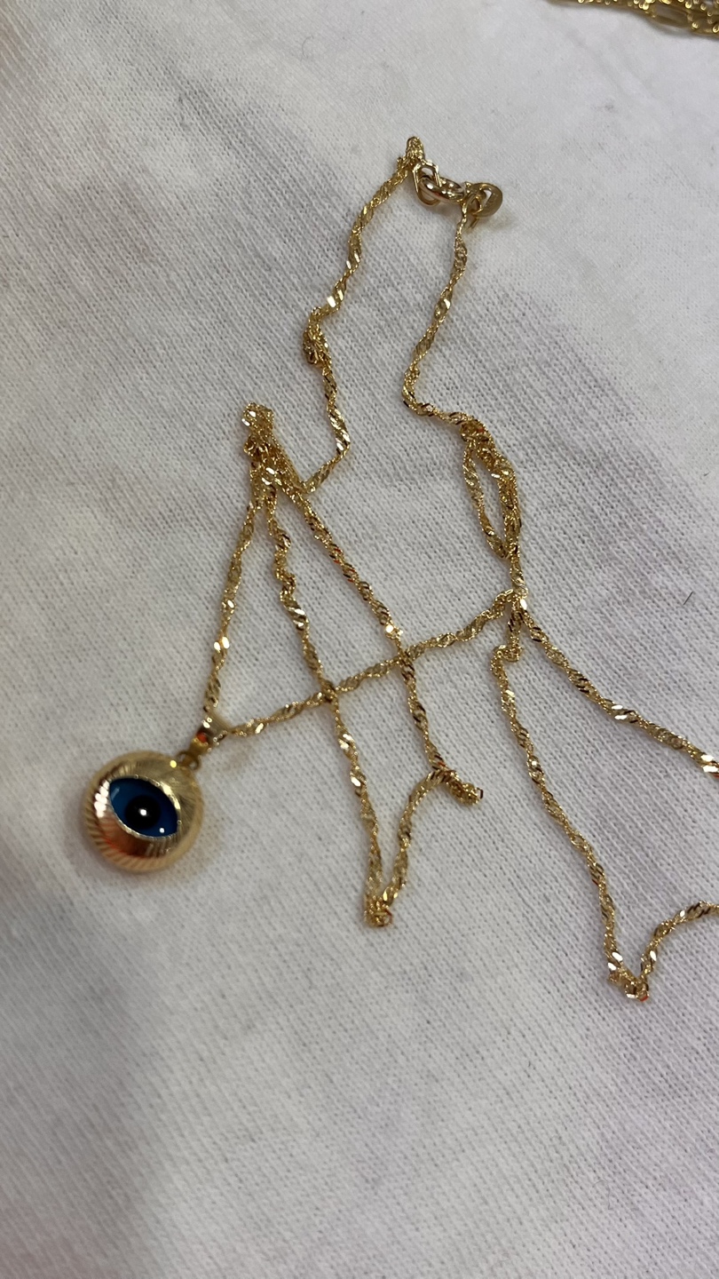 Gold Evil Eye Necklace - photo 3