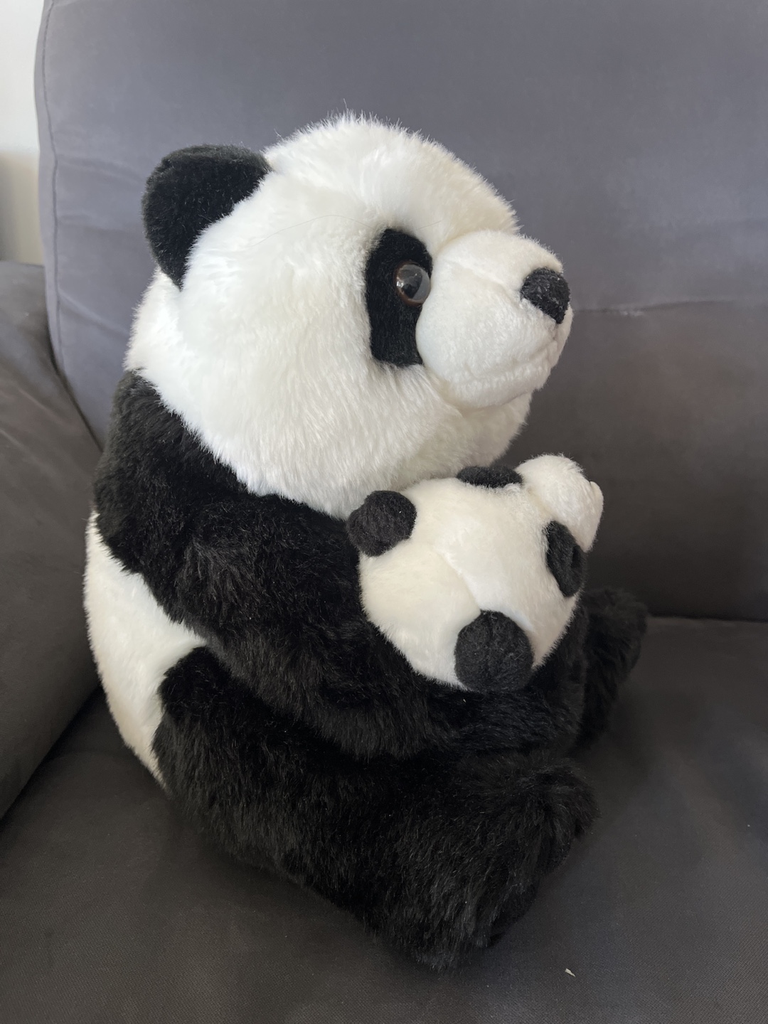 Adorable Panda Mom and Baby Plush Set - photo 2