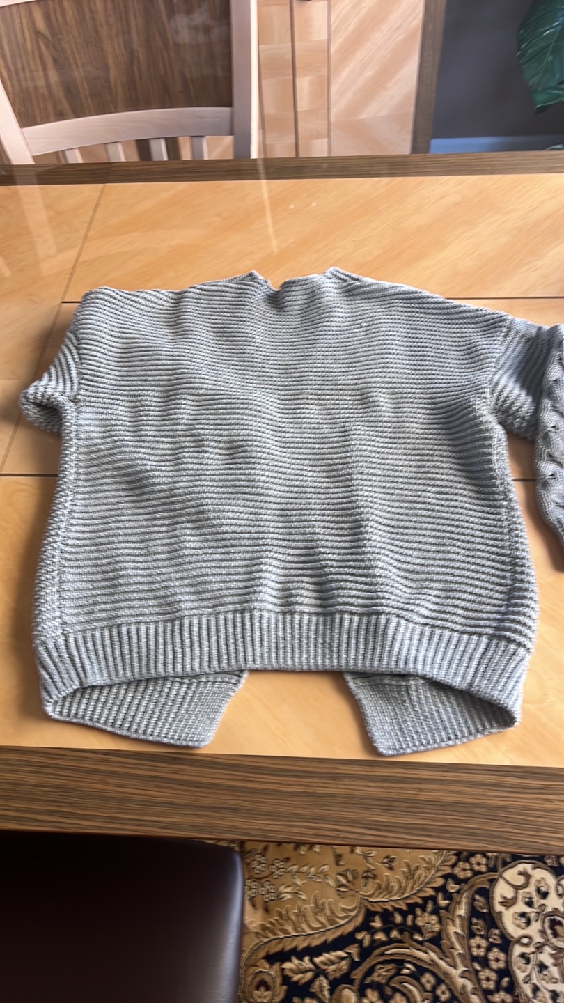 Women's Gray Cable Knit Cardigan Sweater Bolero - photo 4