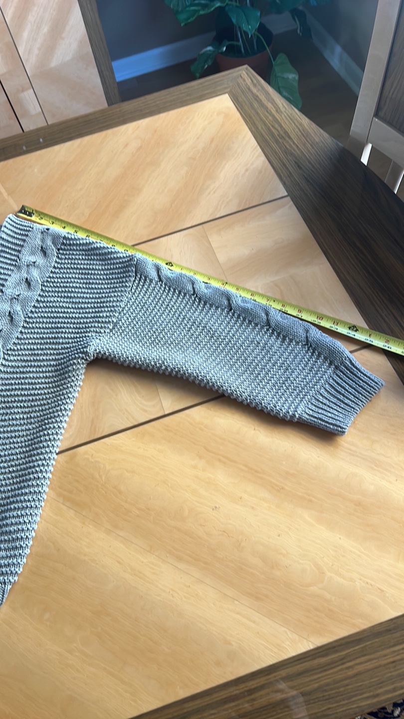 Women's Gray Cable Knit Cardigan Sweater Bolero - photo 5