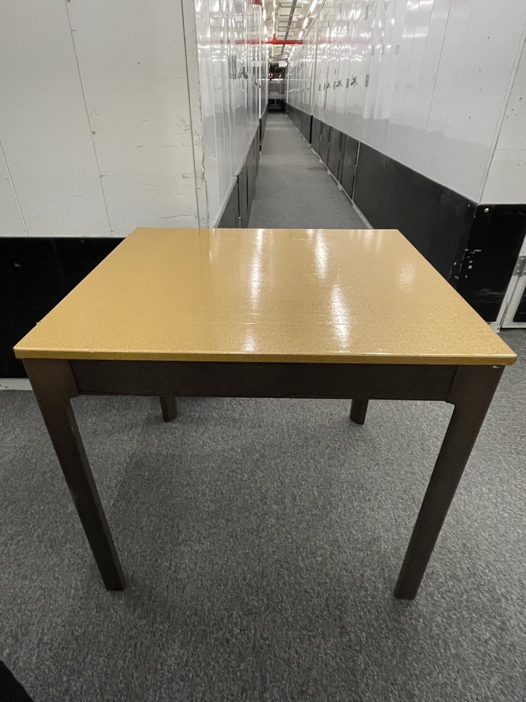 Vintage Gold Laminate Top Drop Leaf Table