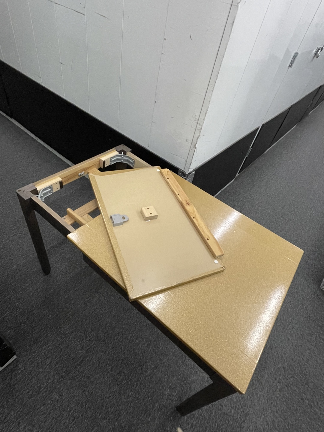 Vintage Gold Laminate Top Drop Leaf Table - photo 4