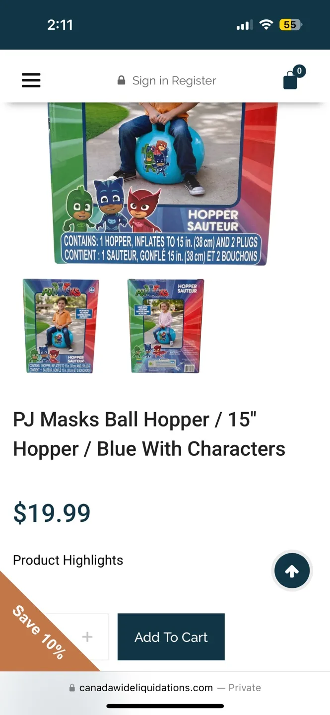 Inflatable Hopper Bouncing Ball PJ Masks image indicator(3)