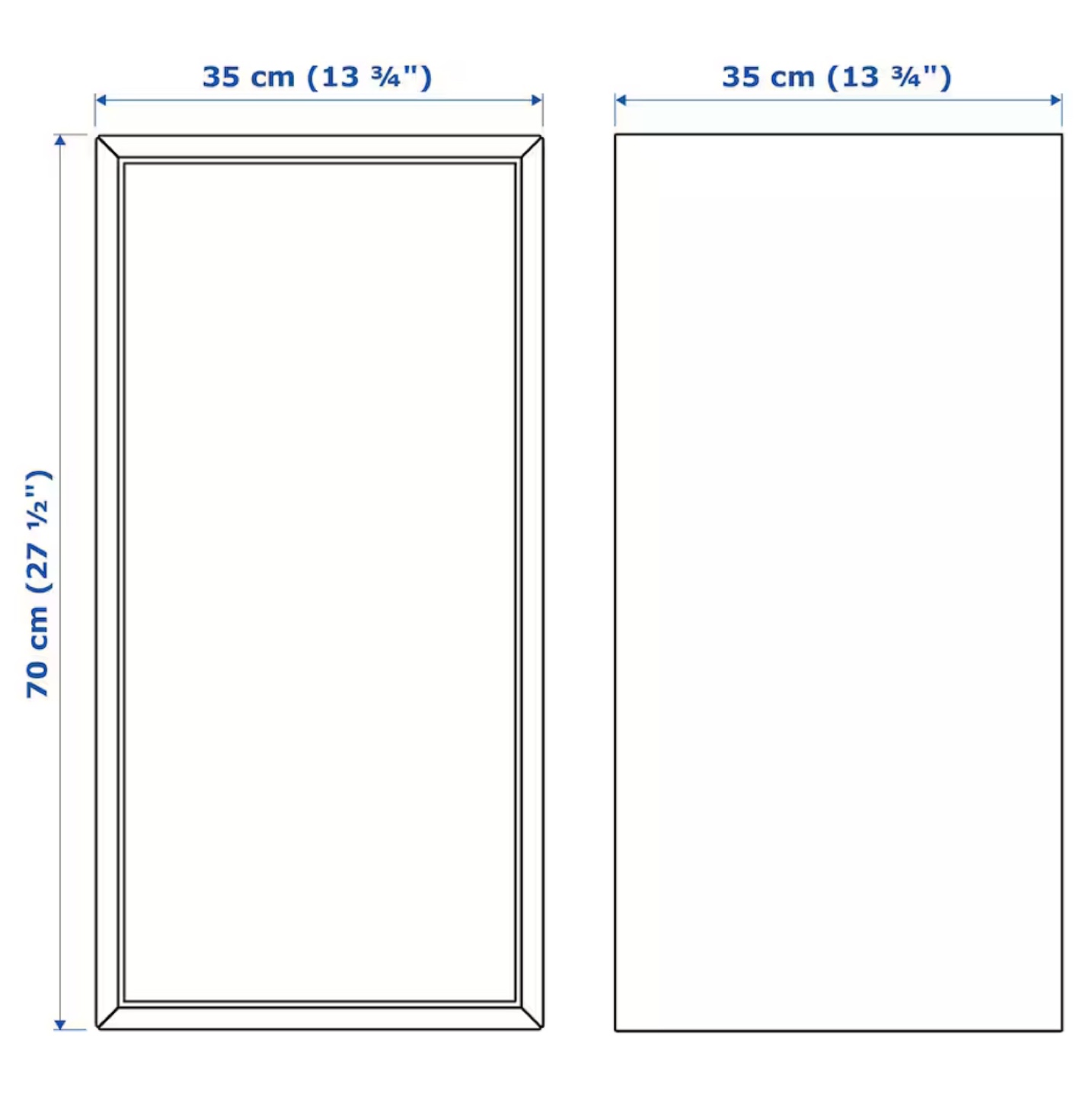 White Wall Cabinet - 70cm x 35cm - photo 2