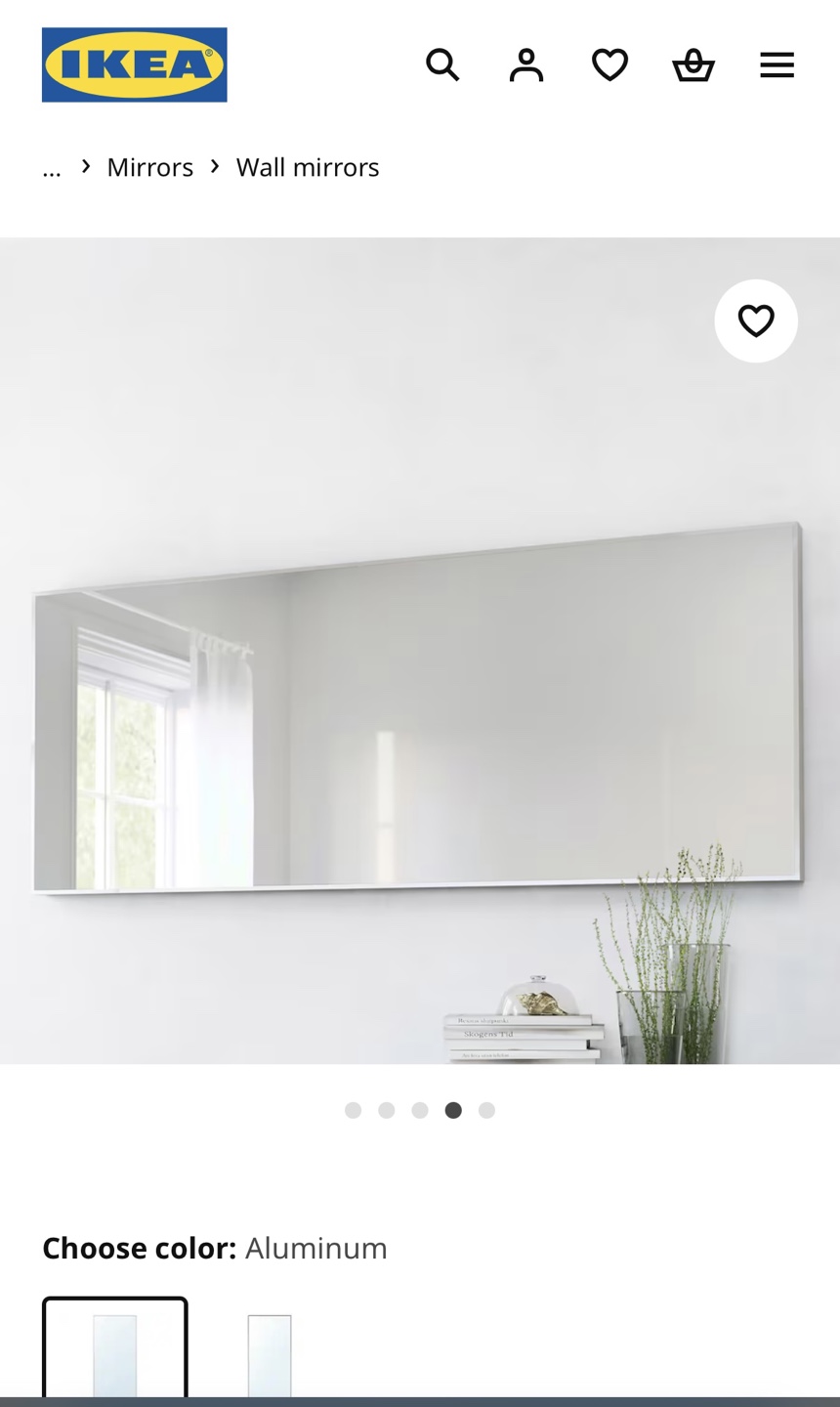 IKEA Hovet Mirror - Aluminum - photo 4