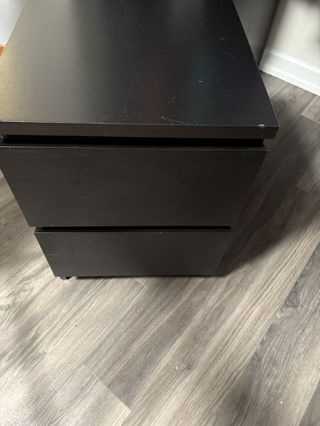 IKEA MALM Two-Drawer Chest - Black-Brown