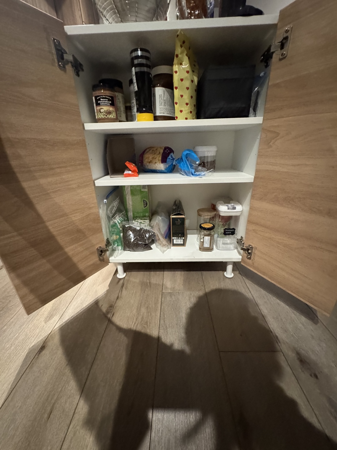 IKEA White and Light Wood Kitchen Storage Cabinet - photo 2