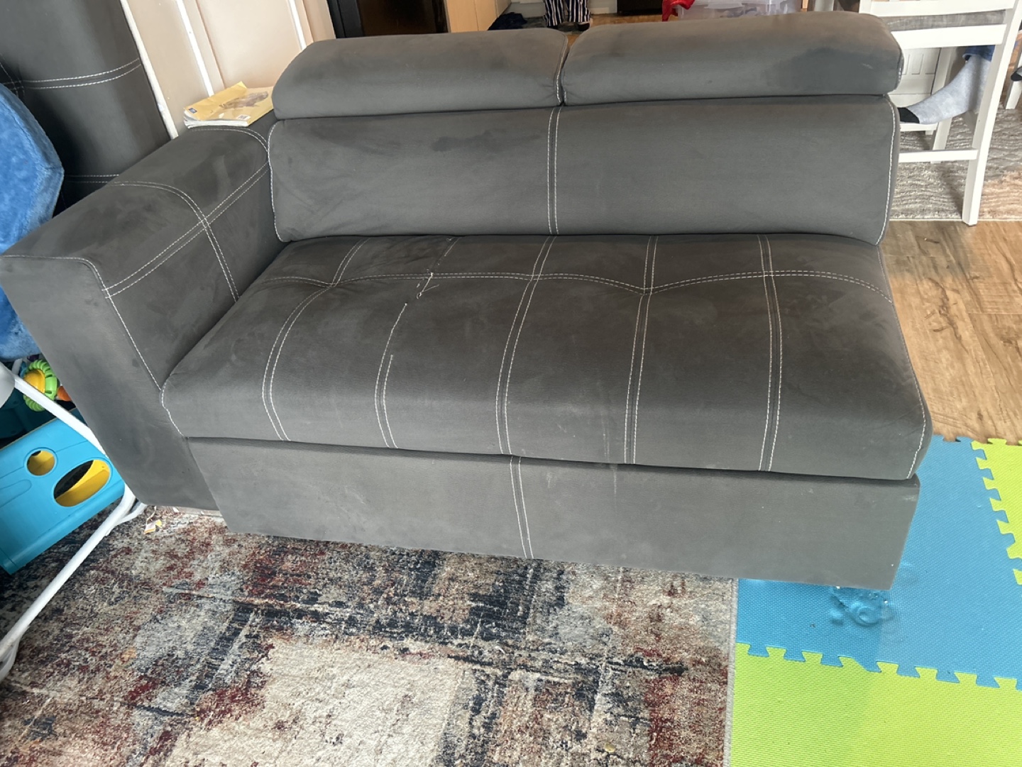 Grey Recliner Sofa - photo 3