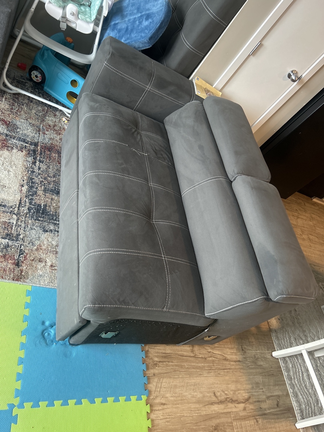 Grey Recliner Sofa - photo 2
