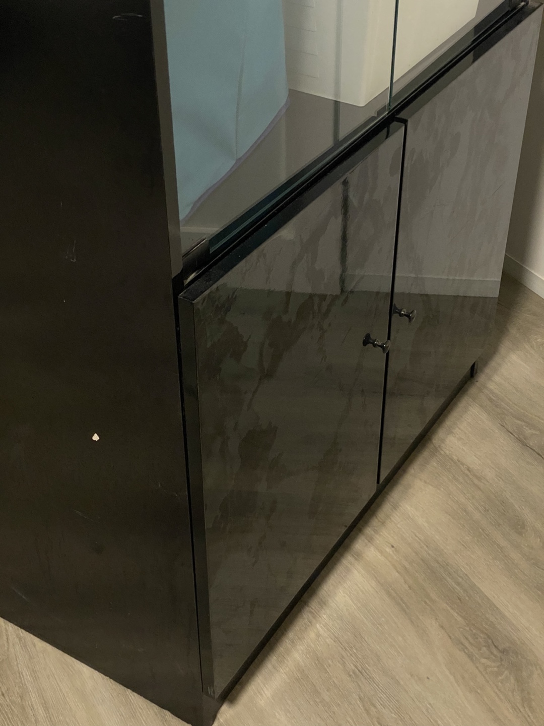Tall Black Display Cabinet with Glass Doors (Pick Up Only) - photo 4
