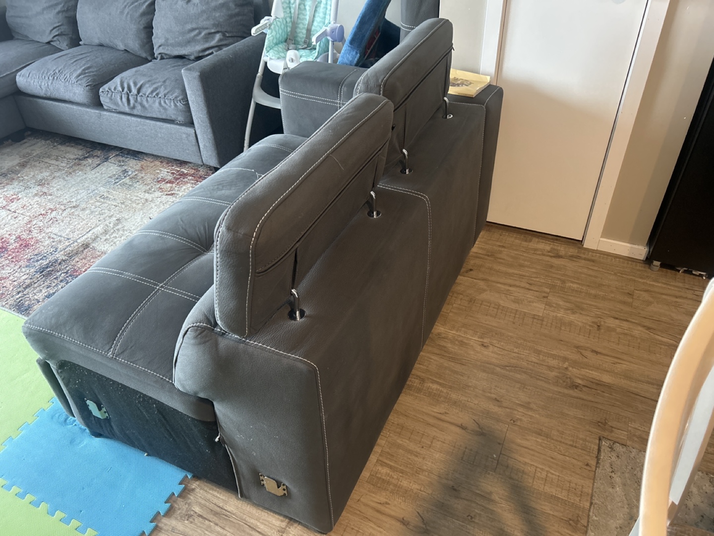 Grey Recliner Sofa - photo 5