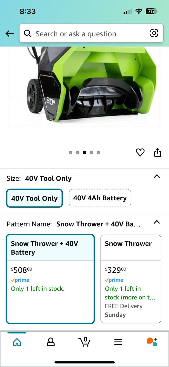Greenworks 40V 20-Inch Brushless Snow Thrower - photo 4