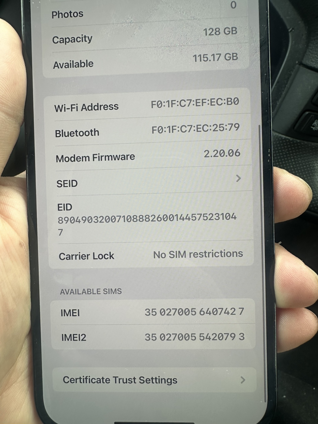 iPhone 14 Pro Max 128GB - tiny hairline crack back - photo 3