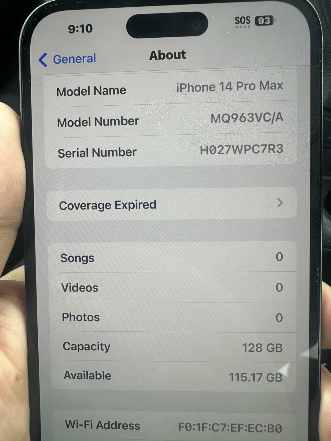 iPhone 14 Pro Max 128GB - tiny hairline crack back - photo 4