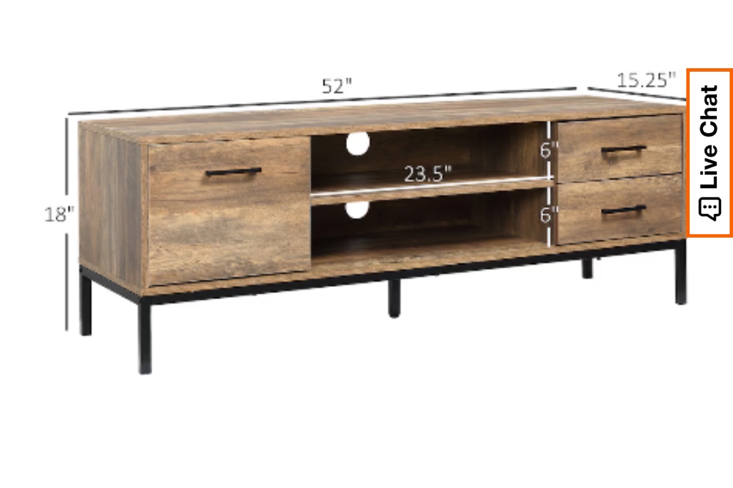 HOMCOM TV Stand for TV with Storage - photo 3