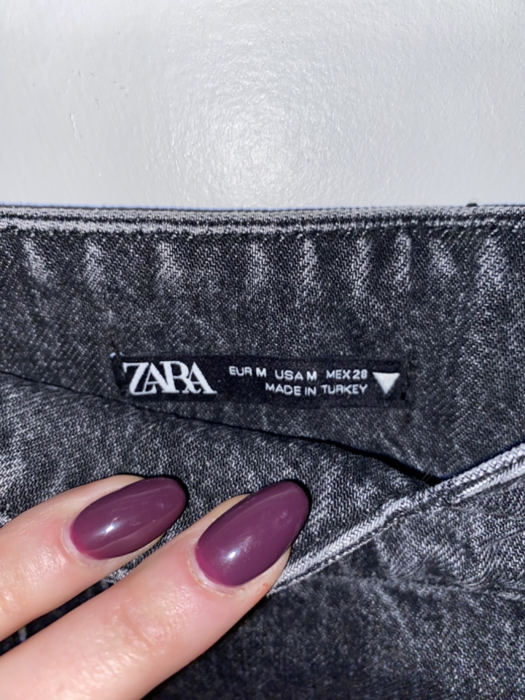 Zara Black Denim Mini Skirt Size M - photo 3