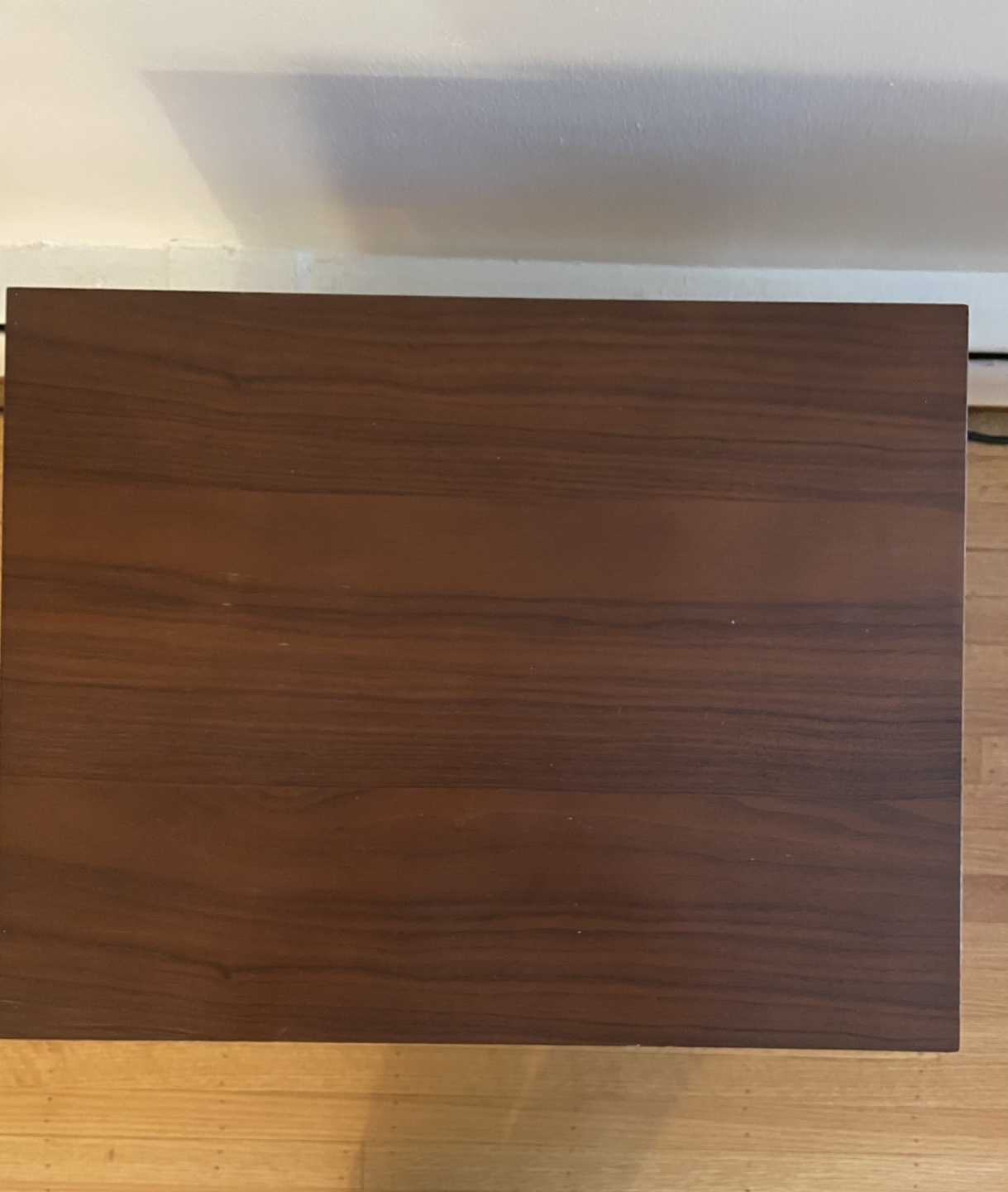 Walnut Wood One-Drawer Nightstand - photo 5