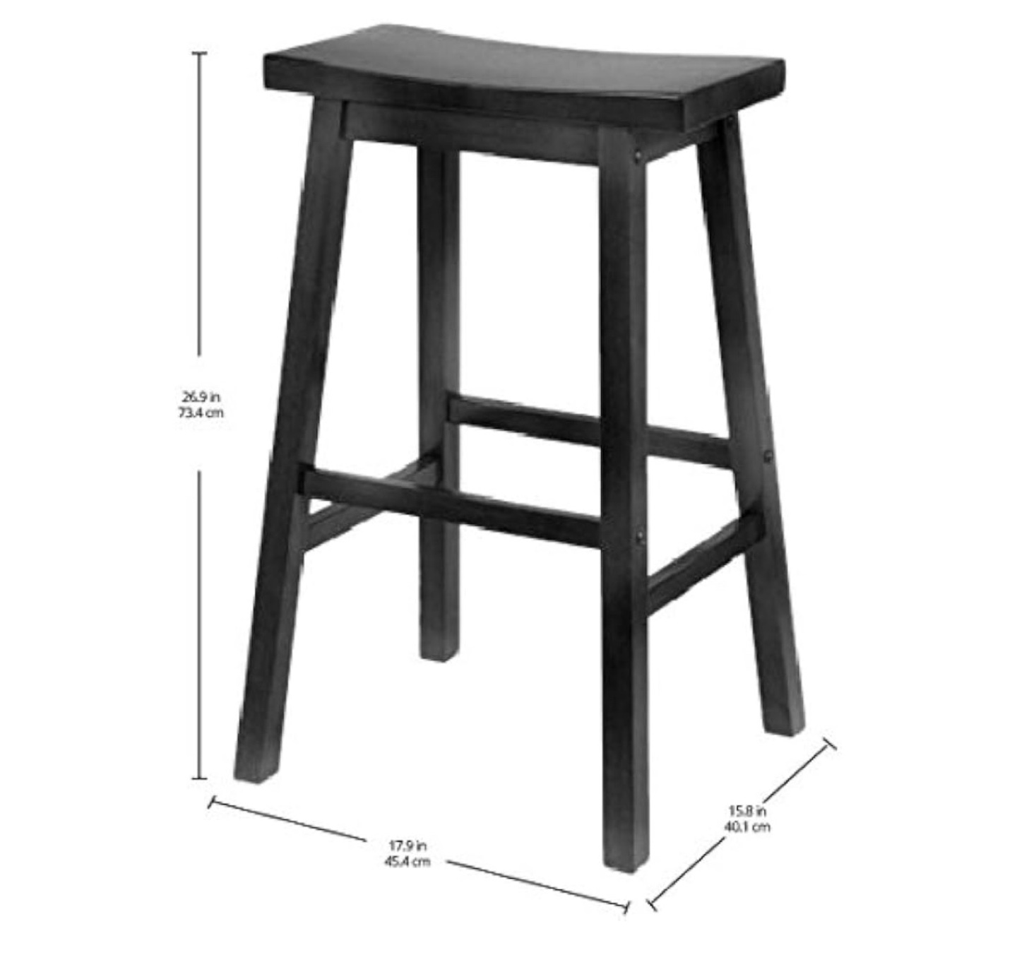 Pair of Black Bar Stools - photo 2