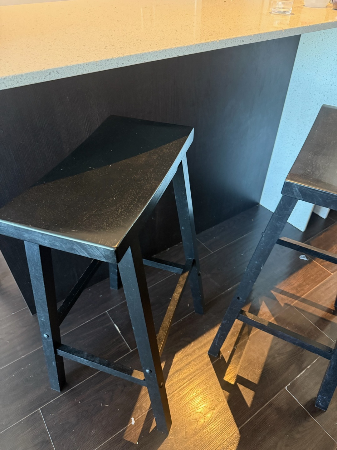 Pair of Black Bar Stools