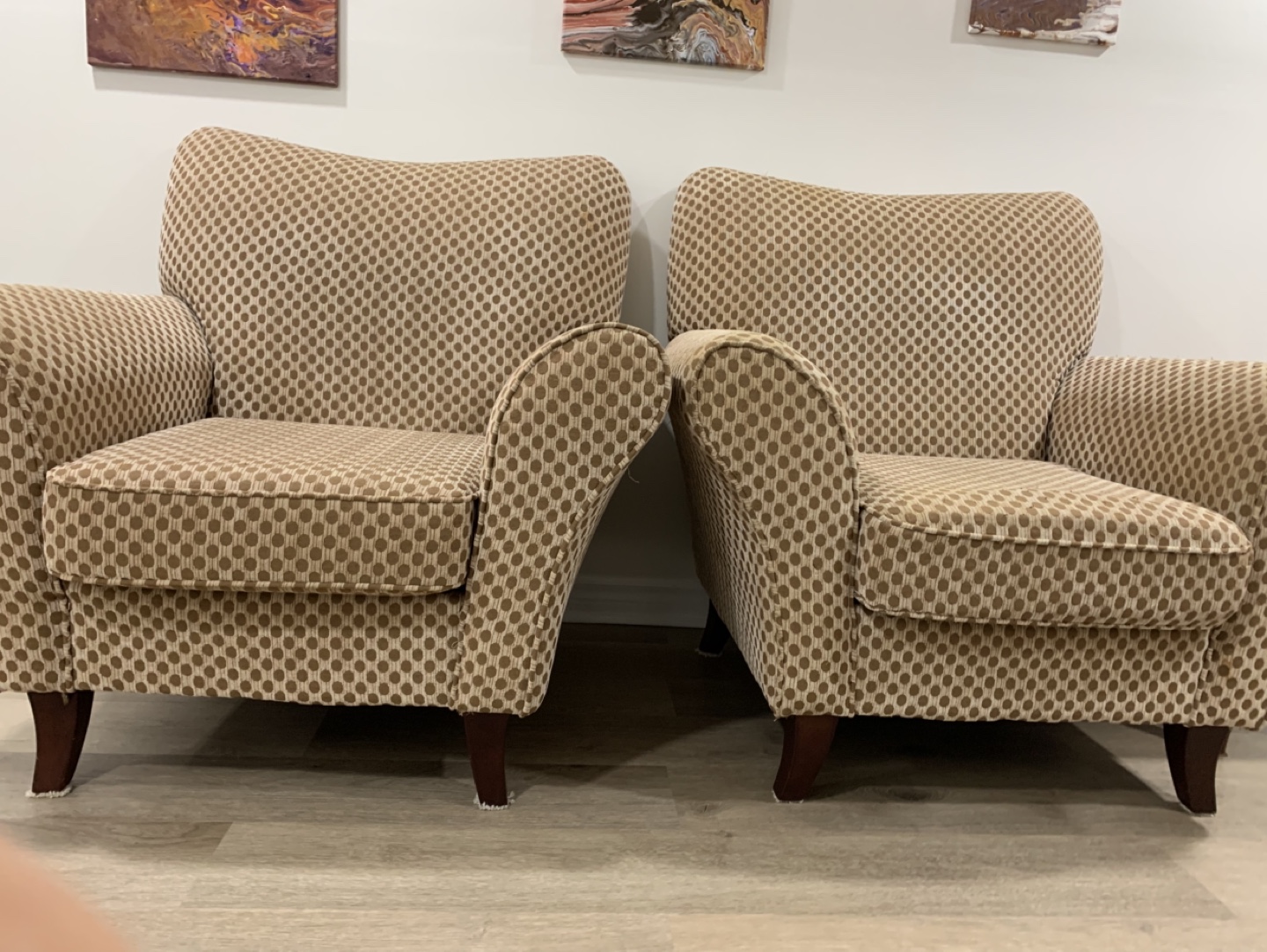 Pair of Beige Armchairs - photo 3
