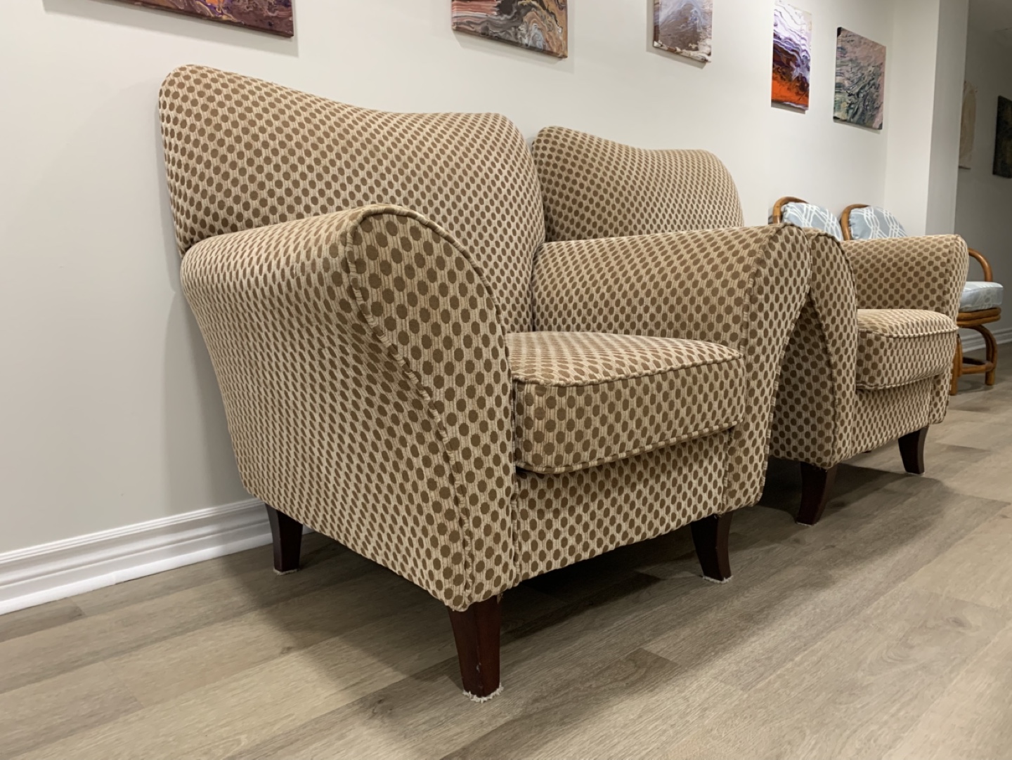 Pair of Beige Armchairs - photo 2