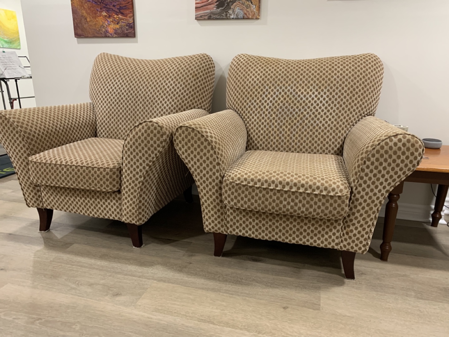 Pair of Beige Armchairs